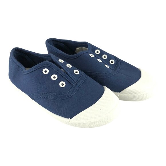 Vito Bueno Toddler Boys Sneakers Canvas Slip On Navy Blue Size 30 US 12 - Picture 1 of 5